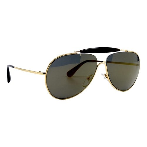 Pre-owned Prada Sunglasses In Gold