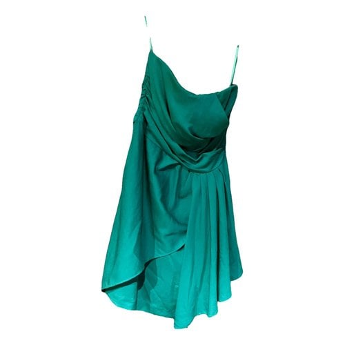 Pre-owned Elisabetta Franchi Mini Dress In Green