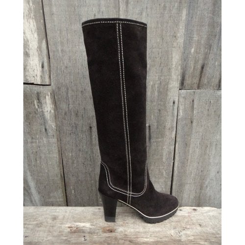 Pre-owned Sergio Rossi Boots In Brown