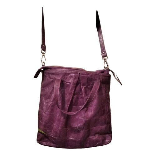 Pre-owned Gianni Chiarini Leather Handbag In Purple