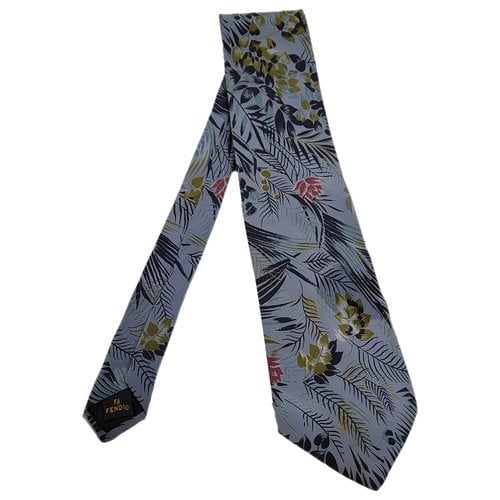 Pre-owned Fendi Silk Tie In Multicolour