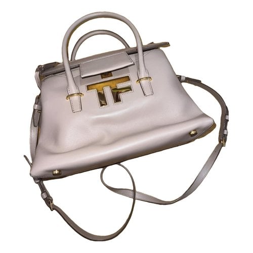 Pre-owned Tom Ford Leather Handbag In Beige