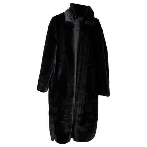 Pre-owned Nike Faux Fur Coat In Black