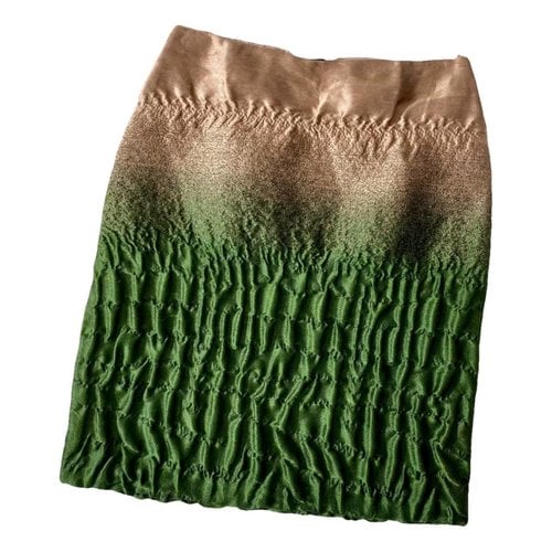Pre-owned Prada Wool Mid-length Skirt In Green