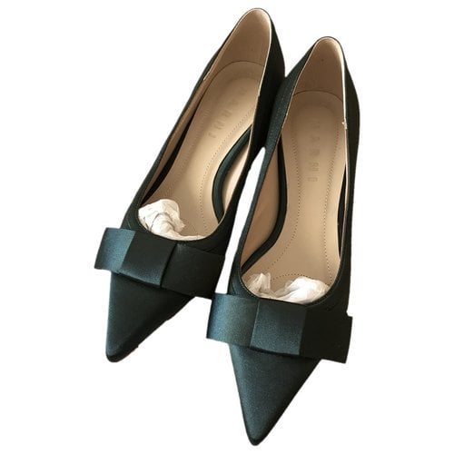 Pre-owned Marni Cloth Heels In Green