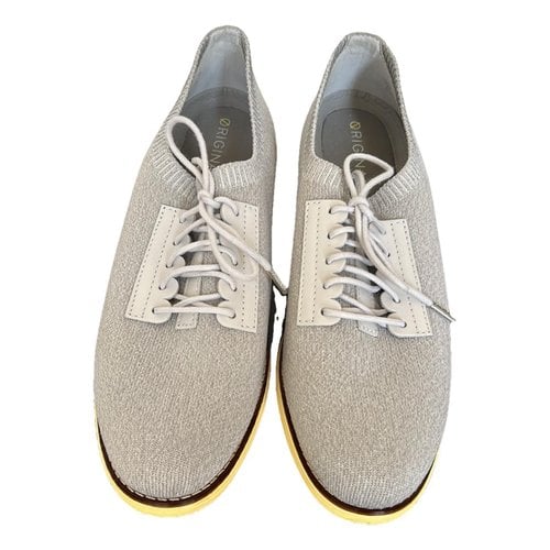 Pre-owned Cole Haan Cloth Lace Ups In Grey