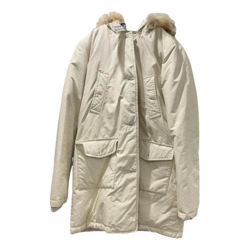 Pre-owned Woolrich Trench Coat In White