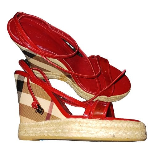 Pre-owned Burberry Heels In Red