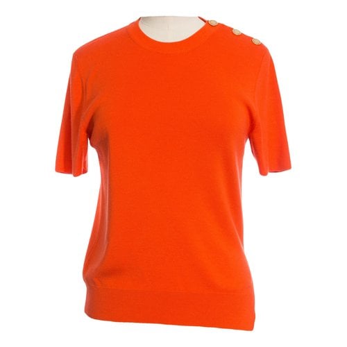 Pre-owned Louis Vuitton Cashmere Jersey Top In Orange