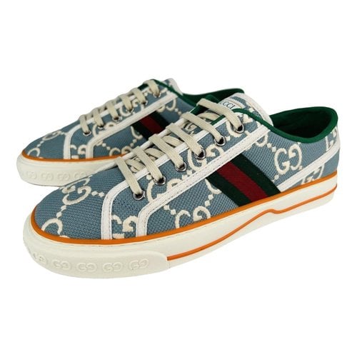 Pre-owned Gucci Tennis 1977 Cloth Trainers In Blue