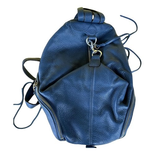 Pre-owned Rebecca Minkoff Leather Backpack In Blue