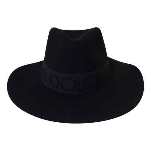 Pre-owned Dolce & Gabbana Cloth Hat In Black