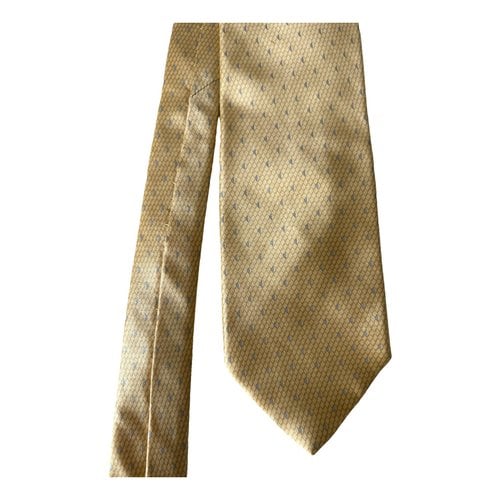 Pre-owned Brioni Silk Tie In Yellow