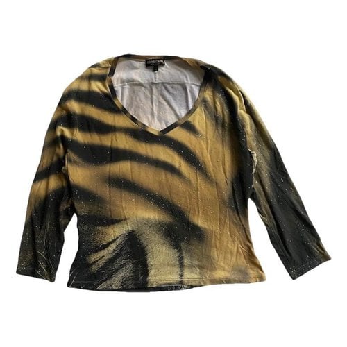 Pre-owned Roberto Cavalli Top In Gold