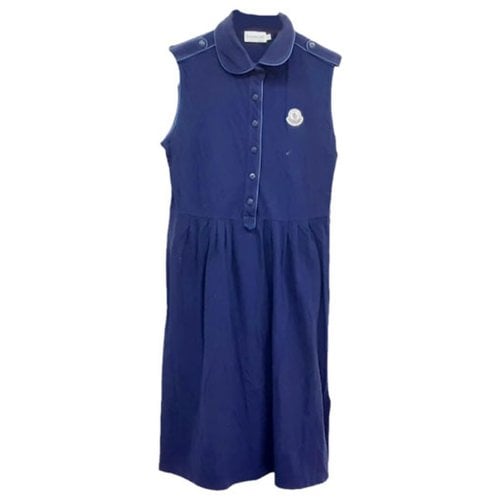 Pre-owned Moncler Dress In Navy