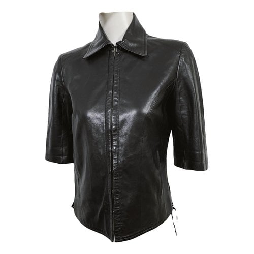 Pre-owned Plein Sud Leather Shirt In Black
