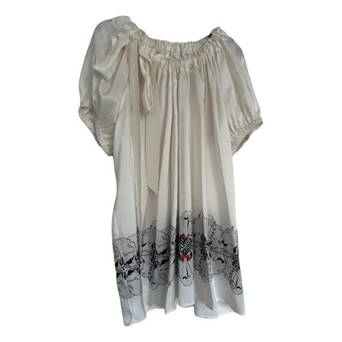 Pre-owned Thomas Wylde Silk Blouse In White