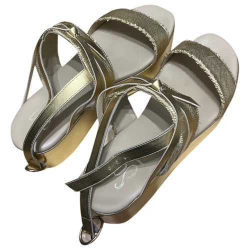 Pre-owned Giancarlo Paoli Leather Sandal In Gold