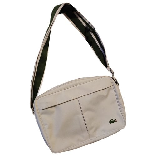 Pre-owned Lacoste Cloth Crossbody Bag In White