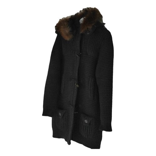 Pre-owned Bark Wool Coat In Anthracite