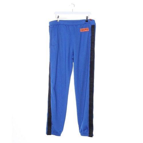 Pre-owned Heron Preston Trousers In Blue