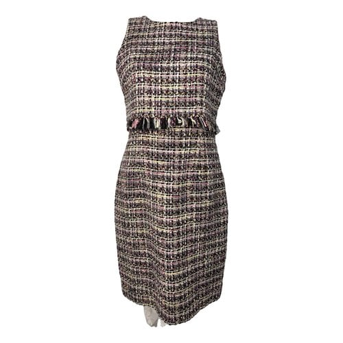 Pre-owned Karl Lagerfeld Wool Mid-length Dress In Multicolour