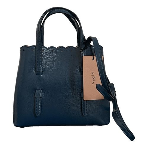 Pre-owned Alaïa Mina Leather Bag In Blue