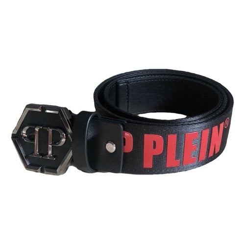 Pre-owned Philipp Plein Leather Belt In Black