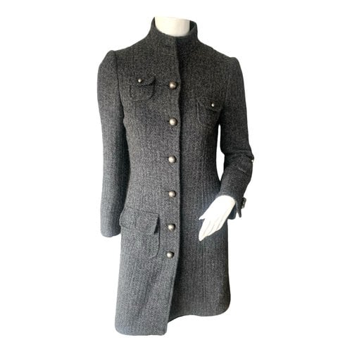 Pre-owned Moschino Cheap And Chic Wool Coat In Grey