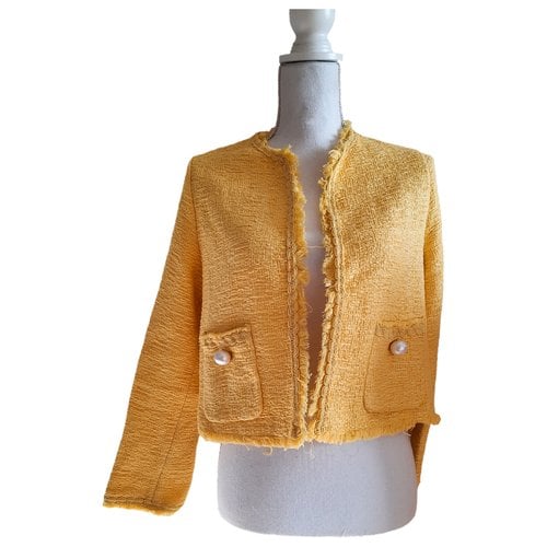 Pre-owned Ermanno Scervino Tweed Blazer In Yellow