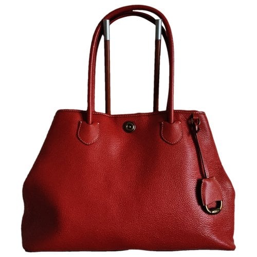 Pre-owned Lauren Ralph Lauren Leather Handbag In Orange