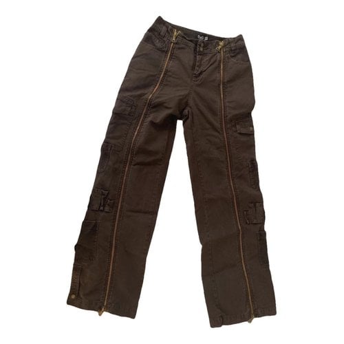 Pre-owned D&g Trousers In Brown