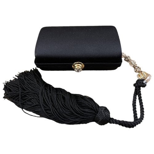 Pre-owned Escada Silk Clutch Bag In Black