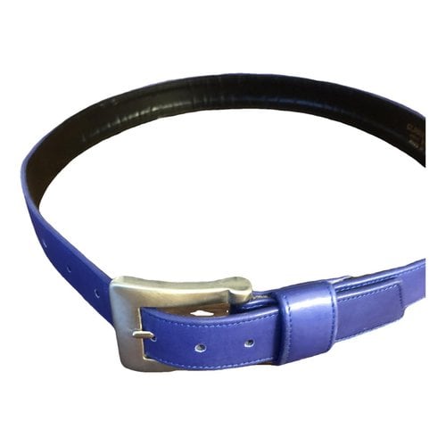 Pre-owned Claude Montana Leather Belt In Blue