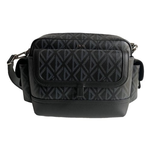 Pre-owned Dior Leather Travel Bag In Black