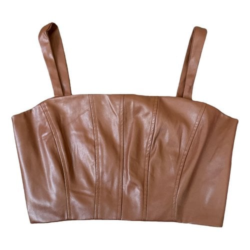 Pre-owned Jason Wu Vegan Leather Corset In Brown