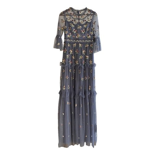 Pre-owned Needle & Thread Maxi Dress In Grey