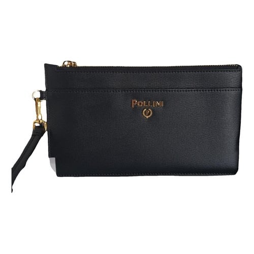 Pre-owned Pollini Clutch Bag In Black