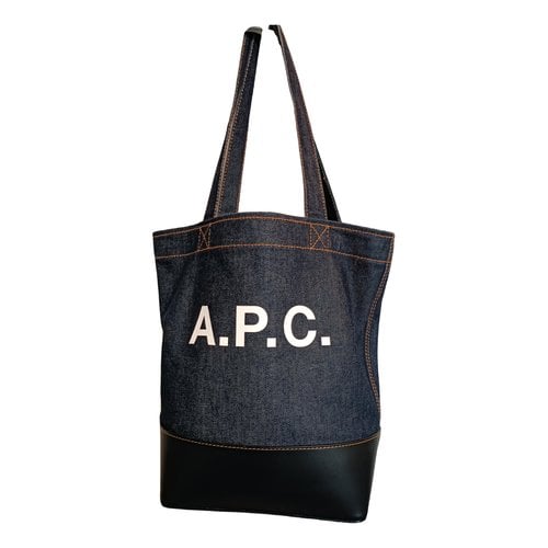 Pre-owned Apc Leather Handbag In Navy