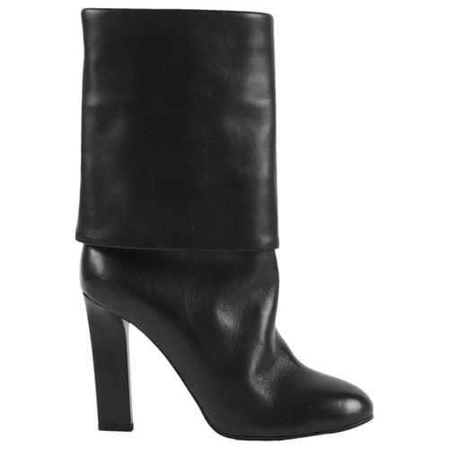 Pre-owned Victoria Beckham Leather Boots In Black