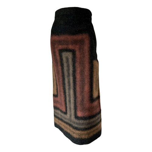 Pre-owned Dior Wool Maxi Skirt In Multicolour