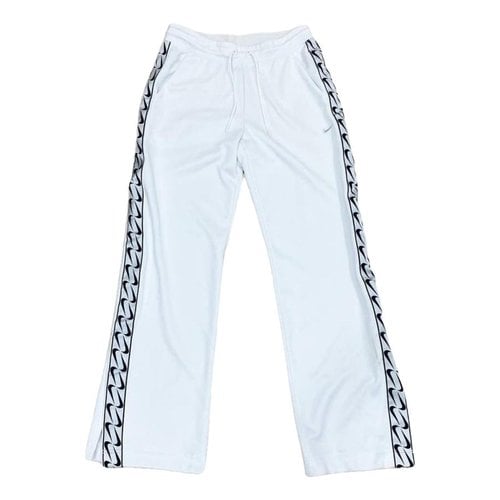 Pre-owned Nike Straight Pants In White