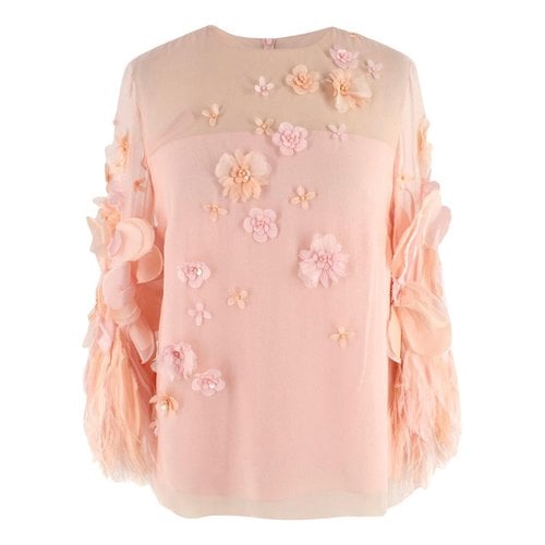 Pre-owned Andrew Gn Silk Top In Pink