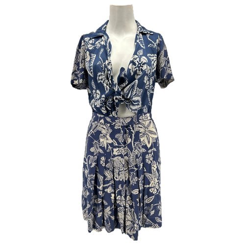 Pre-owned Isabel Marant Silk Mid-length Dress In Blue