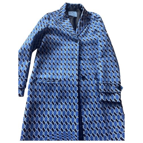 Pre-owned Prada Coat In Blue
