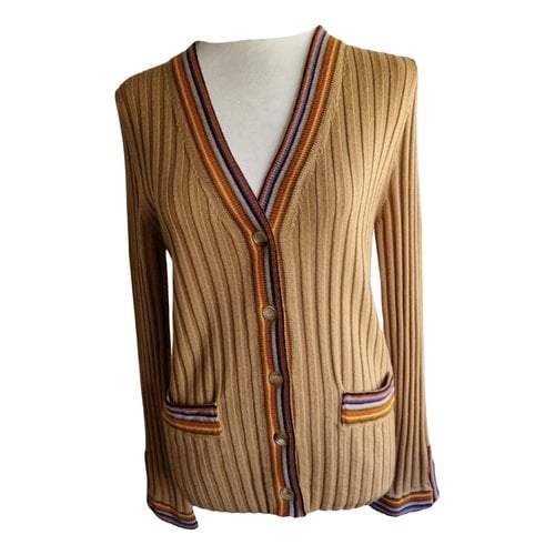 Pre-owned Etro Wool Short Vest In Camel