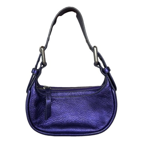 Pre-owned By Far Leather Handbag In Purple