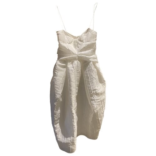 Pre-owned Cecilie Bahnsen Mid-length Dress In White
