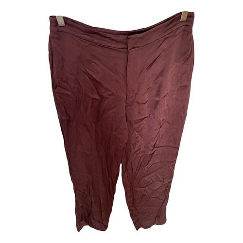 Pre-owned Asceno Straight Pants In Brown