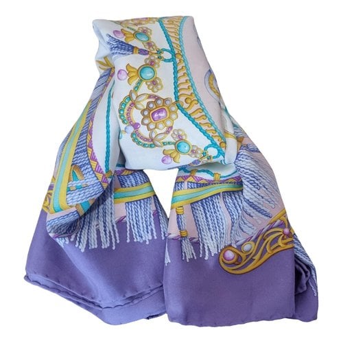 Pre-owned Gucci Silk Handkerchief In Purple